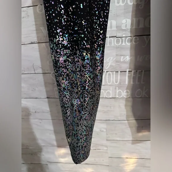 Beyond Yoga Alloy Ombre High Waisted Leggings in Black rainbow Speckle Size M - Picture 8 of 9